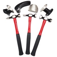 7-PIECE H-D BODY AND FEN DER HAMMER SET W/FIBERGLASS HANDLE