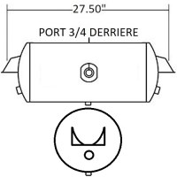 AIR TANK 9.5X27.5 BRACK ET REVERSE 2 PORTS 3/4