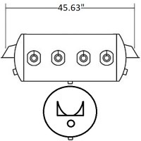 AIR TANK 9.5X45.63 3/4 REVERSIBLE 4 OUTLETS