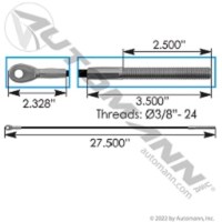 CABLE AIR TANK MOUNT 27.2" FREIGHTLINER