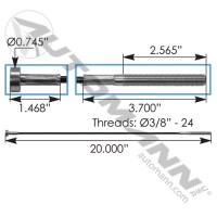 CABLE AIR TANK MOUNTING 20" IHC