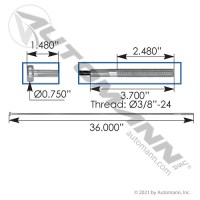 CABLE AIR TANK MOUNTING 36" IHC