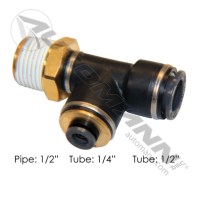 CONNECTEUR TE 1/2 TUBE X 1/4 TUBE X 1/2 NPT SW