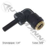 COUDE DE TUYAU VERTICAL PLC 3/8 X 1/4"