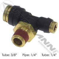 CONNECTEUR TE 3/8 TUBE X 1/4 TUBE X 1/4 NPT