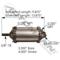 AIR CYLINDER 2.5 DIA 4 STROKE X 9.9 CLOSE