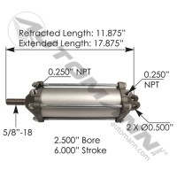 AIR CYLINDER 2.5 DIA  6 STROKE X 11.9 CLOSE