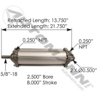 AIR CYLINDER 2.5 DIA  8 STROKE X 13.9 CLOSE