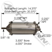 AIR CYLINDER 3.5 DIA  6-5/8 STROKE X 13.6 CLOS