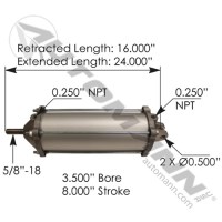 AIR CYLINDER 3.5 DIA  8-5/8 STROKE X 15.6 CLOS