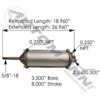 AIR CYLINDER 3.5 DIA 6-5/8 STOKE X 18.4 CLOSE