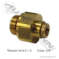PUSH CONNECTOR STRAIGHT 1/4" TUBE M16X1.5 VOLVO