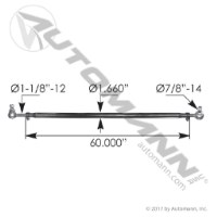 TIE ROD END ASSEMBLY 1.125-12 X 60.00
