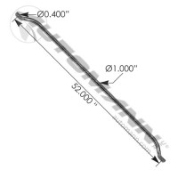 POIGNEE A AGRIPPER 52" INOX