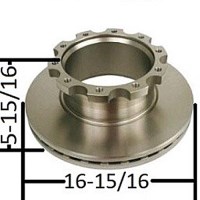 ROTOR BENDIX DB22X U-SHAPE BOLT 5/8-11