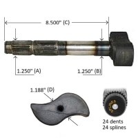CAM 1-1/4-24X8-17/32 LEFT HEAD 1-3/16