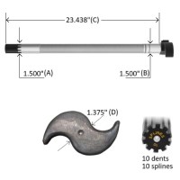 CAME 1-1/2-10X23-7/16 DROITE TETE 1-3/8