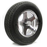 ROUE 15X5 5-4.50 COEUR 3.19 PNEU 205/75R15 ALU.