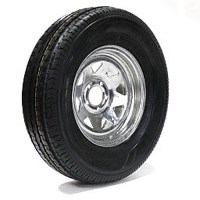 WHEEL 15X6 5-4.50 PILOT 3.30 TIRE 225/75R15 GAL.