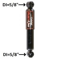 SHOCK STEEL RUBBER BUSH CLOSE 8.44" OPEN 9.88"