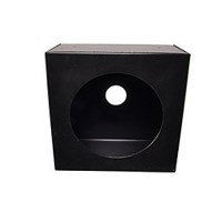 BOITIER SIMPLE ACIER NOIR LUMIERE RONDE 4"