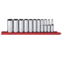 11-PC 3/8" DR 12 PT. DEE P SAE SOCKET SET 1/4" - 7/8"