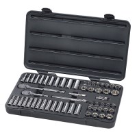 SOCKET WRENCH SET 3/8"DR 6 POINT SAE/METRIC 57PC