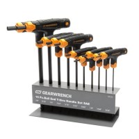10-PC SAE T-HANDLE BALL END HEX KEY SET 3/32-3/8