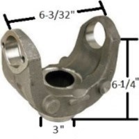 END YOKE 2" 39 DENTS 6.25" HAUT 3" PILOT