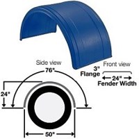 AILE 180 DEGRES BLEUE POLYETHYLENE UNITAIRE