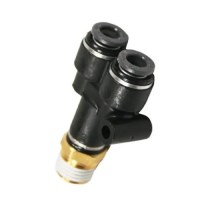 MALE BRANCH Y PLC QWKFIT 3/8 IN X 3/8 NPT
