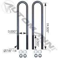 BOULON EN U ROND 7/8" X 3" X 19.5"
