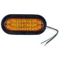 ENS. LUM. STROBE OVALE 6-1/2" AMBRE DEL 12-24V