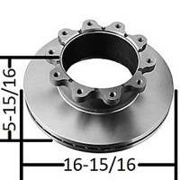 ROTOR PAN22 NON-ABS U-SHAPE BOLT M16X2.0