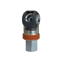 INDUSTRIAL 3/8 STEEL  COUPLER 3/8" NPT FEMALE