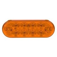 6-1/2" OVAL 10 DIODE AMBER FPT LIGHT