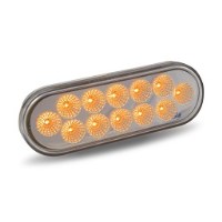 LUMIERE OVAL ROUGE STROBE JAUNE