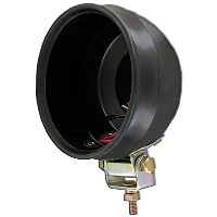 BOITIER CAOUTCHOUC NOIR LUMIERE RONDE 4"